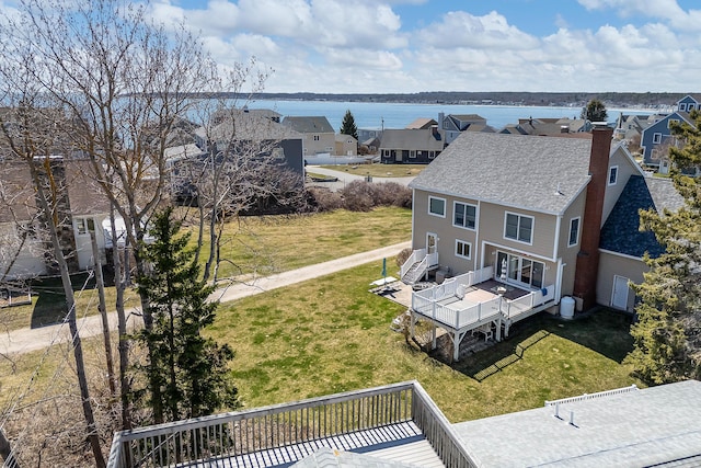 58 Shelton Dr, York, ME 03909 - bird's eye view with a water view and a residential view