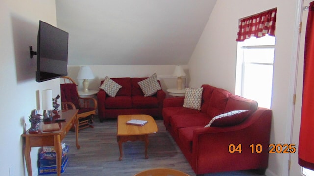 8 Prince St, Lincoln, ME 04457 - living room with wood finished floors and lofted ceiling