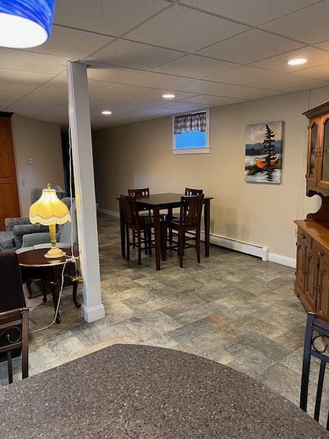 8 Prince St, Lincoln, ME 04457 - dining room with baseboards and recessed lighting