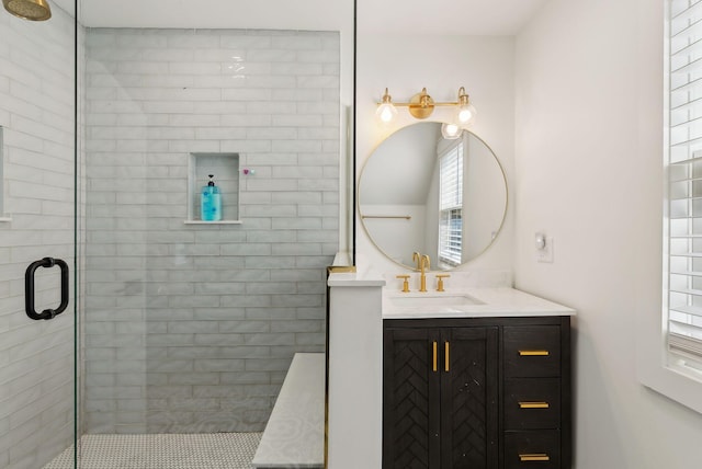 239 Hunter Way, Falmouth, ME 04105 - full bathroom with a shower stall and vanity