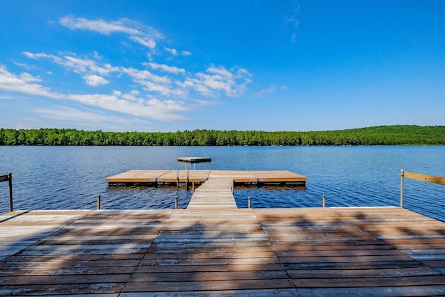 15 Summit Dr, Bridgton, ME 04009 - view of dock with a water view and a wooded view