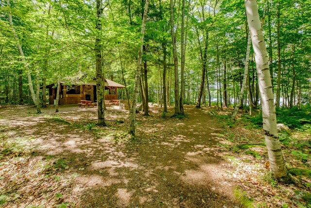 15 Summit Dr, Bridgton, ME 04009 - view of yard featuring a forest view