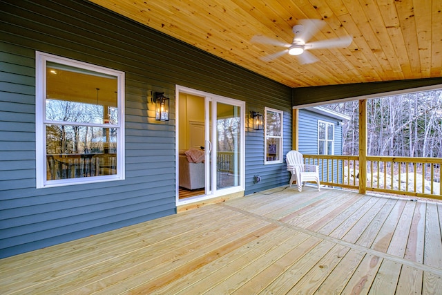 15 Summit Dr, Bridgton, ME 04009 - deck featuring ceiling fan