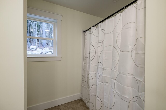 15 Summit Dr, Bridgton, ME 04009 - full bath with baseboards and curtained shower
