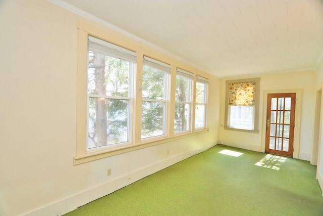 unfurnished sunroom featuring a healthy amount of sunlight