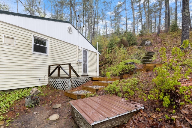 738 13th St, Acton, ME 04001 - view of yard featuring a wooden deck