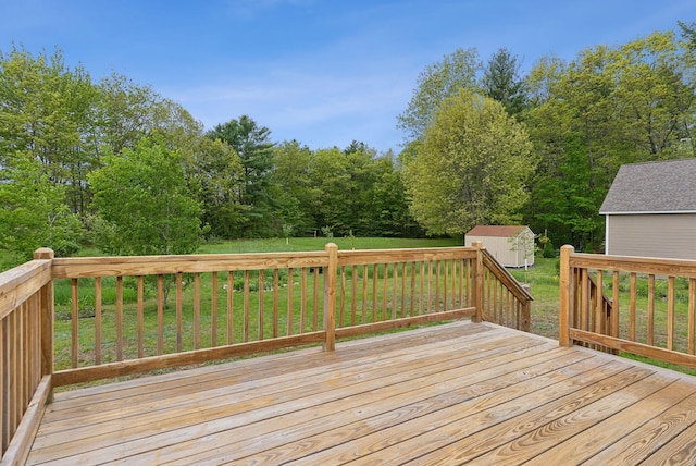 79 Colins Meadow Ln, Alfred, ME 04002 - deck featuring a yard