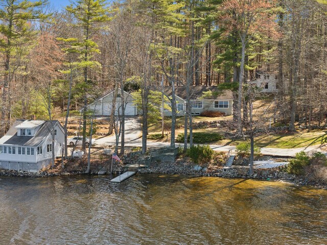 34 Jordan Shore Dr, Poland, ME 04274 - dock area featuring a water view