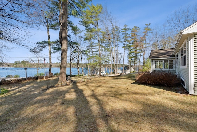 34 Jordan Shore Dr, Poland, ME 04274 - view of yard with a water view