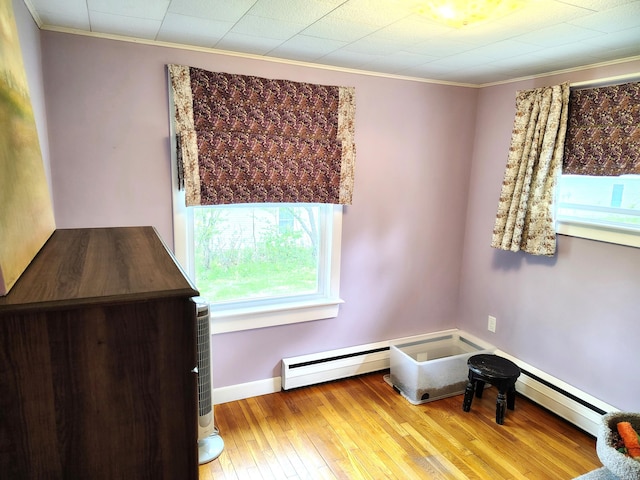 90 Whig St, Winterport, ME 04496 - living area featuring ornamental molding, hardwood / wood-style floors, and baseboards