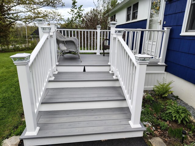 90 Whig St, Winterport, ME 04496 - deck with stairs
