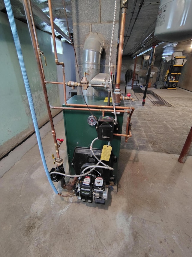 90 Whig St, Winterport, ME 04496 - utility room featuring a heating unit
