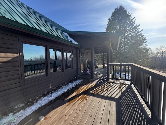 1083 N Rd, Ripley, ME 04930 - view of wooden terrace