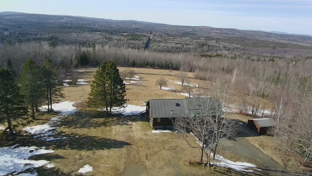 1083 N Rd, Ripley, ME 04930 - birds eye view of property featuring a forest view