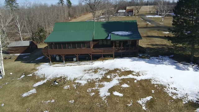 1083 N Rd, Ripley, ME 04930 - view of front facade with metal roof