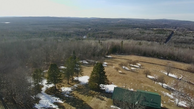 1083 N Rd, Ripley, ME 04930 - drone / aerial view featuring a wooded view and a mountain view