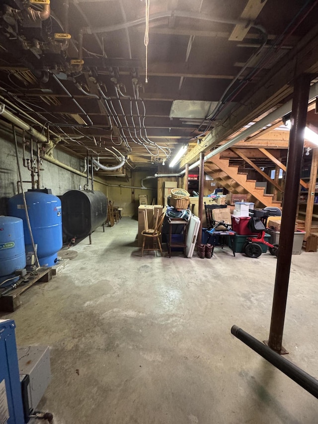 1083 N Rd, Ripley, ME 04930 - unfinished basement with heating fuel