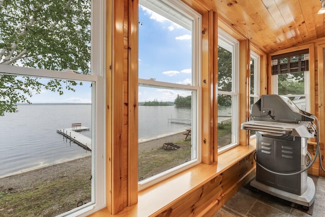 108/9 113 Sandy Beach Rd, Glenburn, ME 04401 - sunroom / solarium with a water view