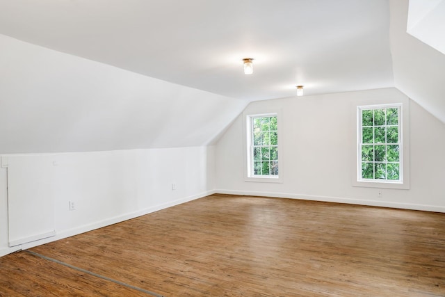 108/9 113 Sandy Beach Rd, Glenburn, ME 04401 - additional living space featuring vaulted ceiling, plenty of natural light, and wood finished floors