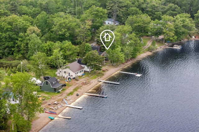 108/9 113 Sandy Beach Rd, Glenburn, ME 04401 - drone / aerial view of a large body of water and a heavily wooded area