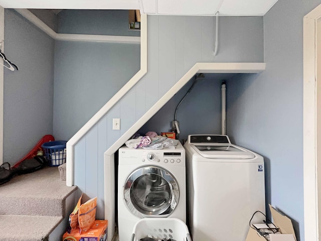 1716 Main St, Mapleton, ME 04757 - washroom with independent washer and dryer and laundry area