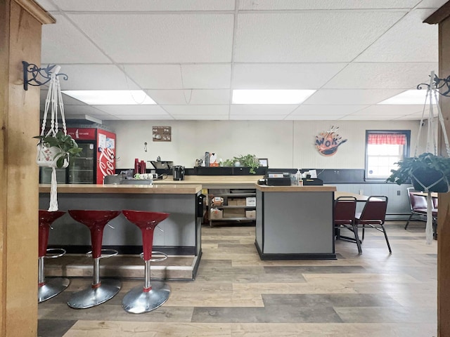 1716 Main St, Mapleton, ME 04757 - bar featuring a paneled ceiling and wood finished floors