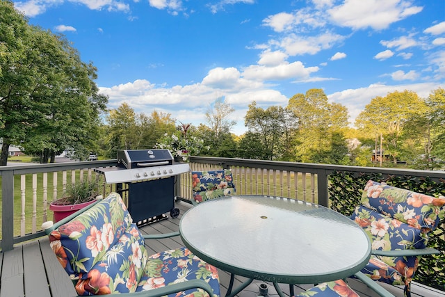 252 General Turner Hill Rd, Turner, ME 04282 - deck featuring area for grilling and outdoor dining area