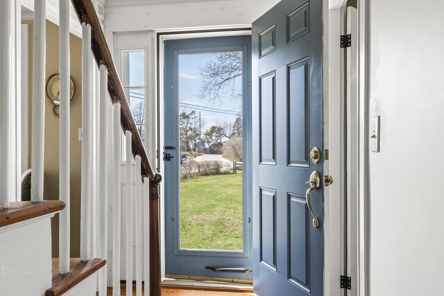 doorway with stairway