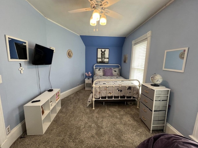 475 Main St, Van Buren, ME 04785 - bedroom with carpet flooring, a ceiling fan, and baseboards