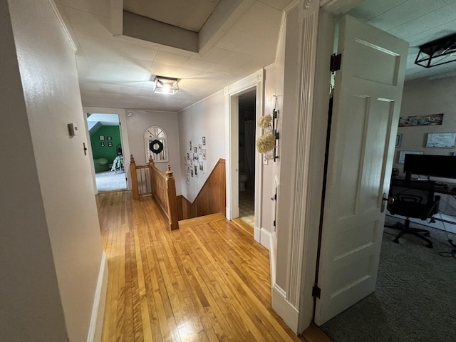 475 Main St, Van Buren, ME 04785 - hall with light wood-type flooring and a desk