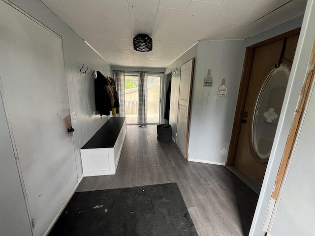 475 Main St, Van Buren, ME 04785 - corridor with wood finished floors and baseboards
