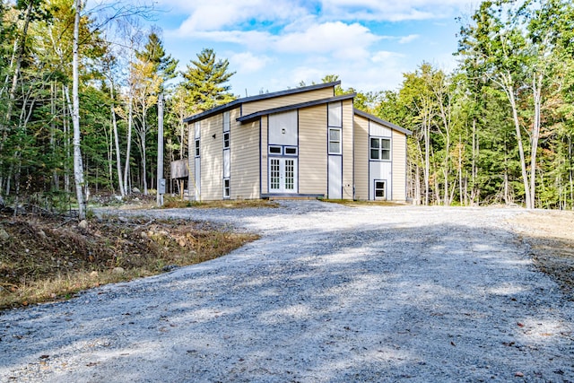 exterior space featuring french doors
