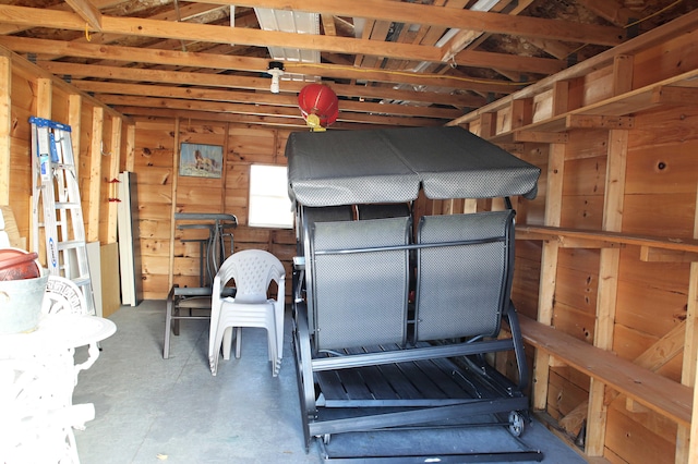 165 Pleasant Ave, Madawaska, ME 04756 - miscellaneous room featuring unfinished concrete floors