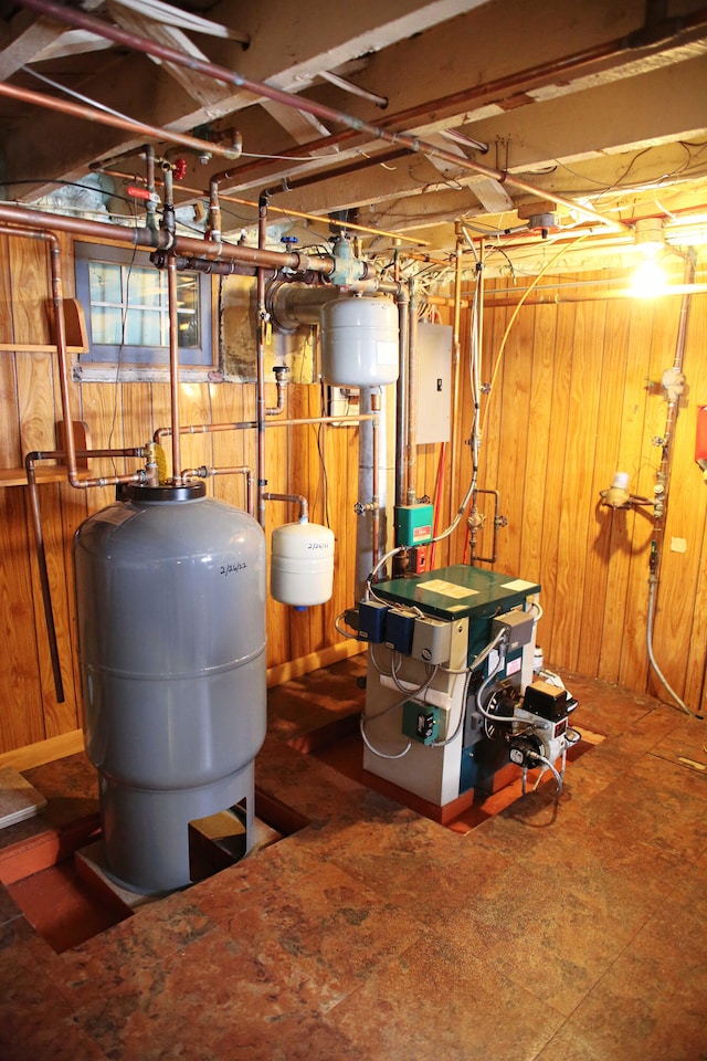 165 Pleasant Ave, Madawaska, ME 04756 - utility room featuring a heating unit