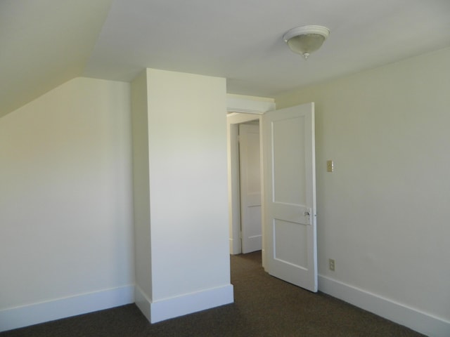 1 Prospect St, Sanford, ME 04083 - bonus room with lofted ceiling, baseboards, and carpet floors