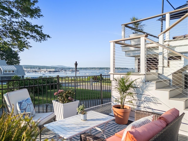 21 Atlantic St, Rockland, ME 04841 - patio / terrace featuring a water view
