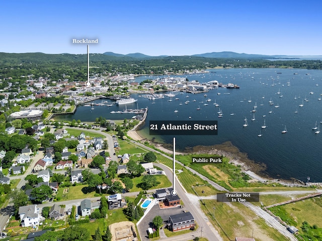21 Atlantic St, Rockland, ME 04841 - view of property location with a water and mountain view