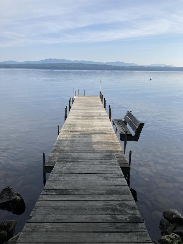747 S Shore Dr Unit 6, Rangeley Plt, ME 04970 - dock with a water and mountain view