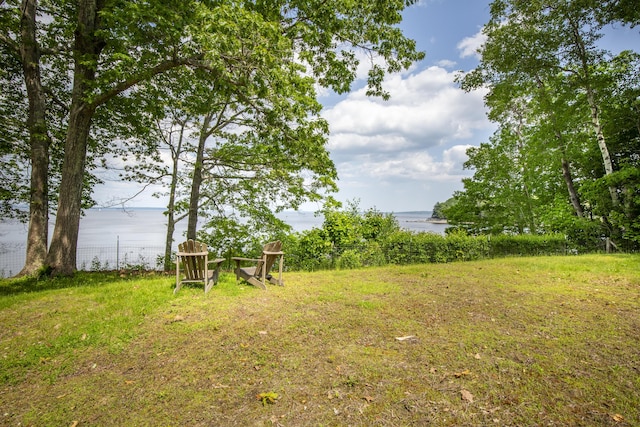 33 Crest St, Northport, ME 04849 - view of yard featuring a water view