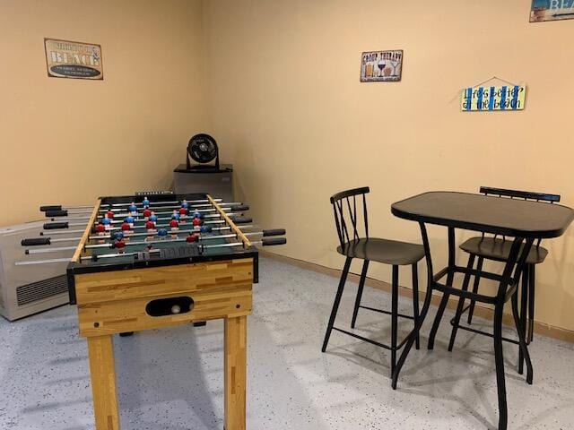 playroom with baseboards