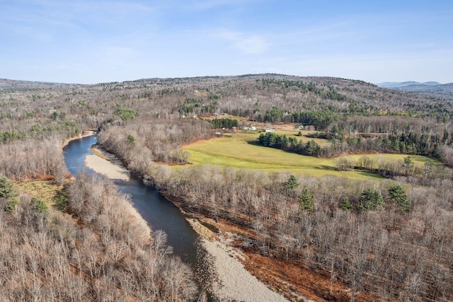 195 River Rd, Avon, ME 04966 - aerial view of a water and mountain view