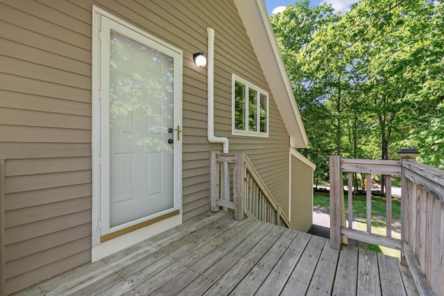 56 Old Kings Hwy, Ogunquit, ME 03907 - view of exterior entry with a wooden deck