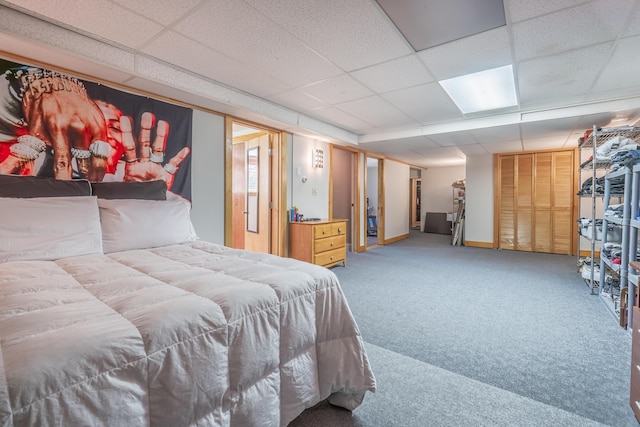 56 Old Kings Hwy, Ogunquit, ME 03907 - bedroom with carpet floors, baseboards, and a paneled ceiling