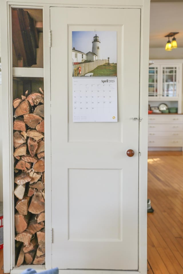 interior space with wood finished floors
