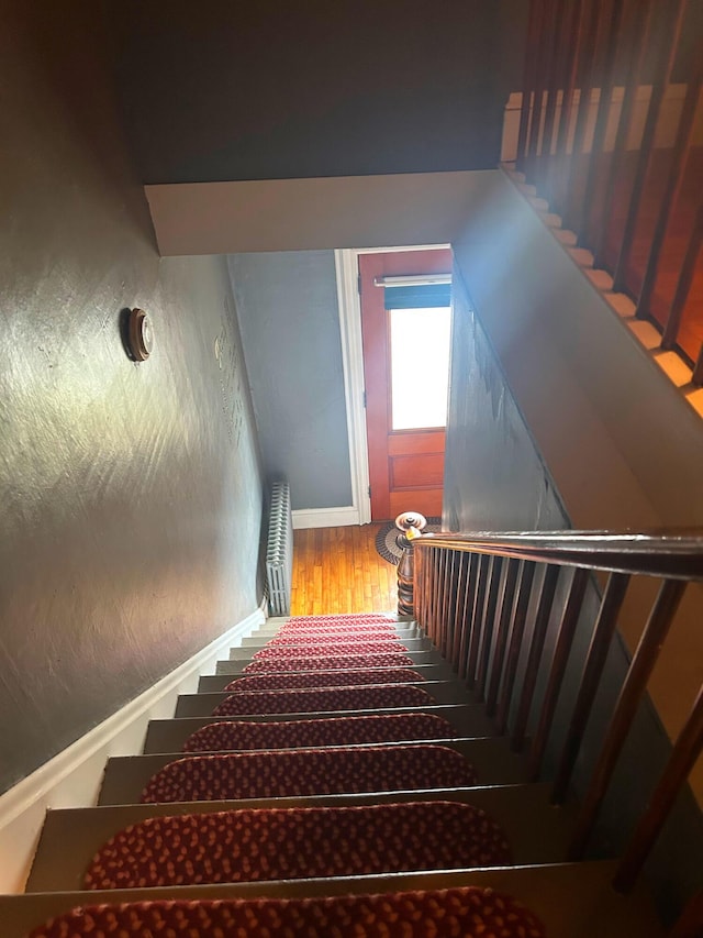 106 Northern Ave, Augusta, ME 04330 - stairway featuring baseboards and wood finished floors