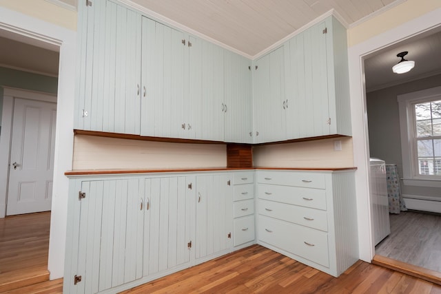 369 Ohio St, Bangor, ME 04401 - kitchen featuring crown molding and light wood finished floors