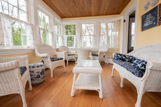 369 Ohio St, Bangor, ME 04401 - sunroom / solarium with wooden ceiling and wood-type flooring