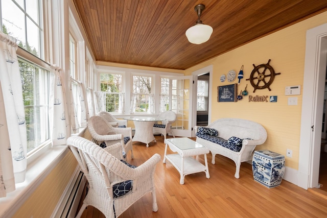 369 Ohio St, Bangor, ME 04401 - sunroom with wood ceiling, plenty of natural light, and wood finished floors