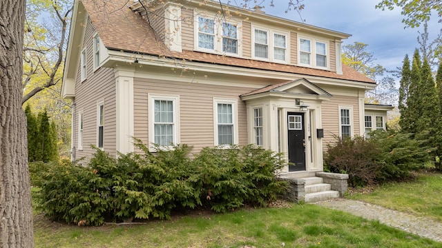 369 Ohio St, Bangor, ME 04401 - view of front facade with entry steps and a shingled roof