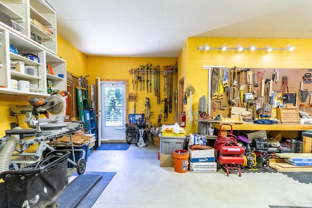 view of storage area